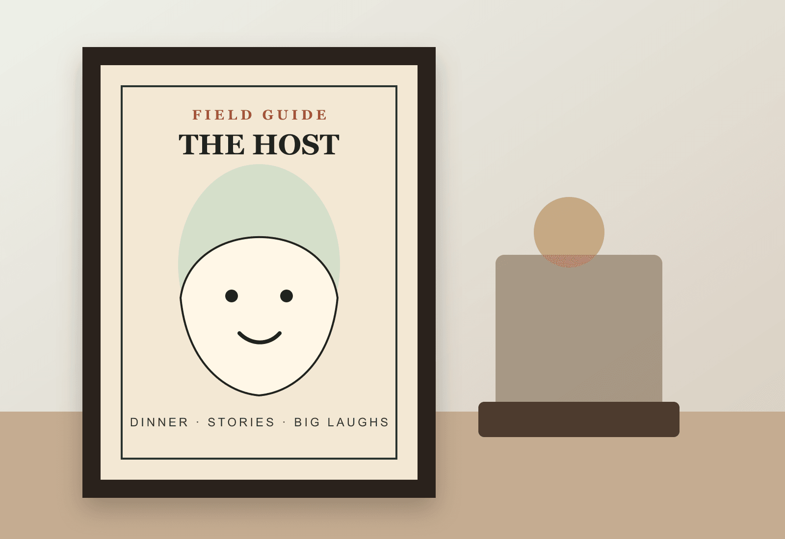 Personalized character poster displayed on a home wall